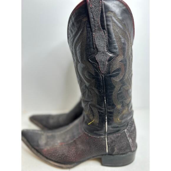 Genuine Exotic Stingray Pointed Toe Montenegro Cowboy Boots Size 27/US ~9